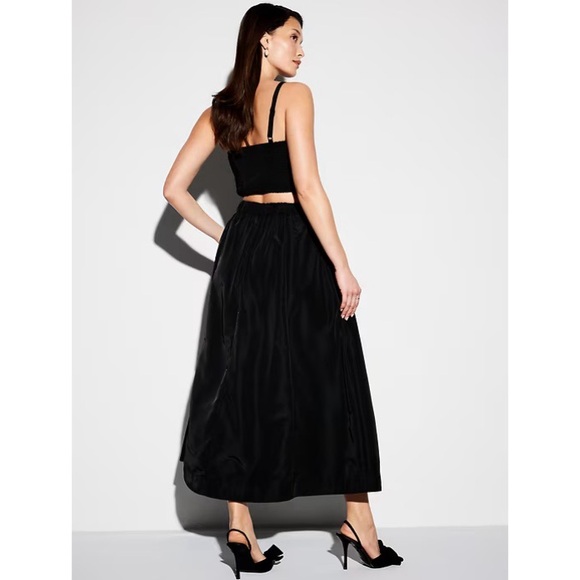 The Occasion Taffeta Cropped Tank Top & High Waisted Midi Skirt Set NWT - Picture 2 of 11